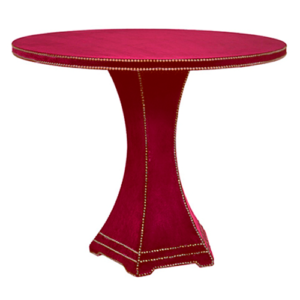 MESA BOLO PRADA TECIDO BORDÔ