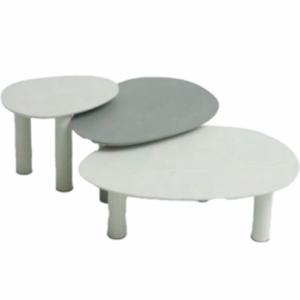 MESA CENTRO SEIXO JOGO COM 3 UNIDADES