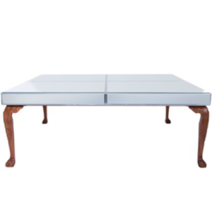 MESA LILI QUADRADA COM PÉ DE MADEIRA