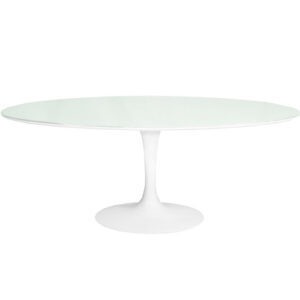 MESA SAARINEN OVAL BRANCA/PRETA