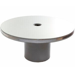 MESA ESPELHO REDONDA COM CRISTAIS