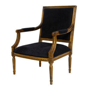 POLTRONA LILI OURO E PRETA