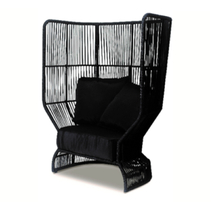 POLTRONA SUNSHINE FIBRA NATURAL PRETA