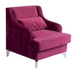 POLTRONA VELUDO BORDÔ
