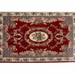 TAPETE ESTILO AUBUSSON VERMELHO