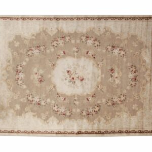 TAPETE ORIENTAL PASTEL COM MEDALHÃO