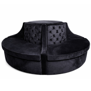 PUFF ILHA CAPITONÊ PRETO